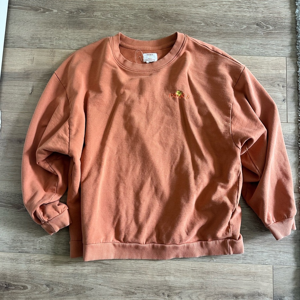 Roxy Rust Orange Crewneck Sweatshirt